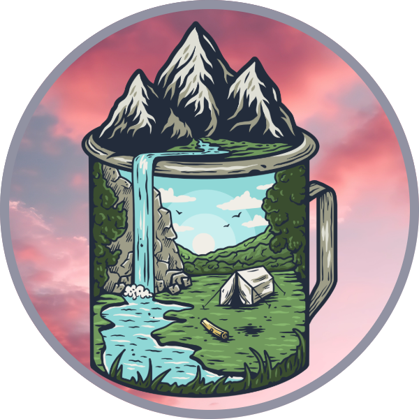 COFFEE MUG CAMPING SCENT SEEDS AIR FRESHENER