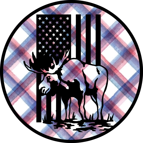 RED WHITE AND BLUE MOOSE SCENT SEEDS AIR FRESHENER