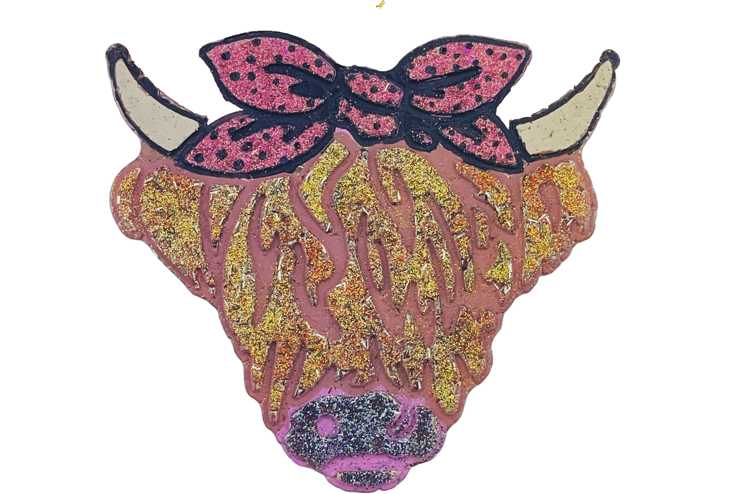 HIGHLAND COW WITH BOW SCENT SEEDS AIR FRESHENER