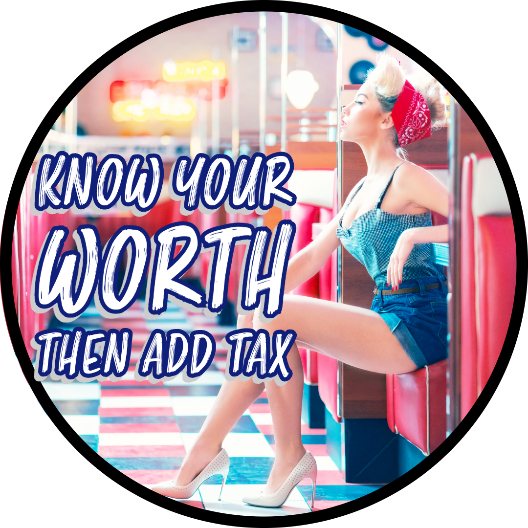 KNOW YOUR WORTH THEN ADD TAX SCENT SEEDS AIR FRESHENER