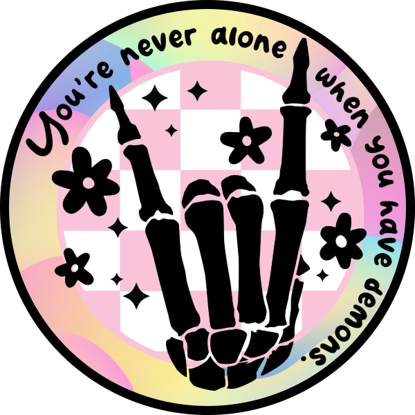 YOU'RE NEVER ALONE WHEN YOU HAVE DEMONS SCENT SEEDS AIR FRESHENER