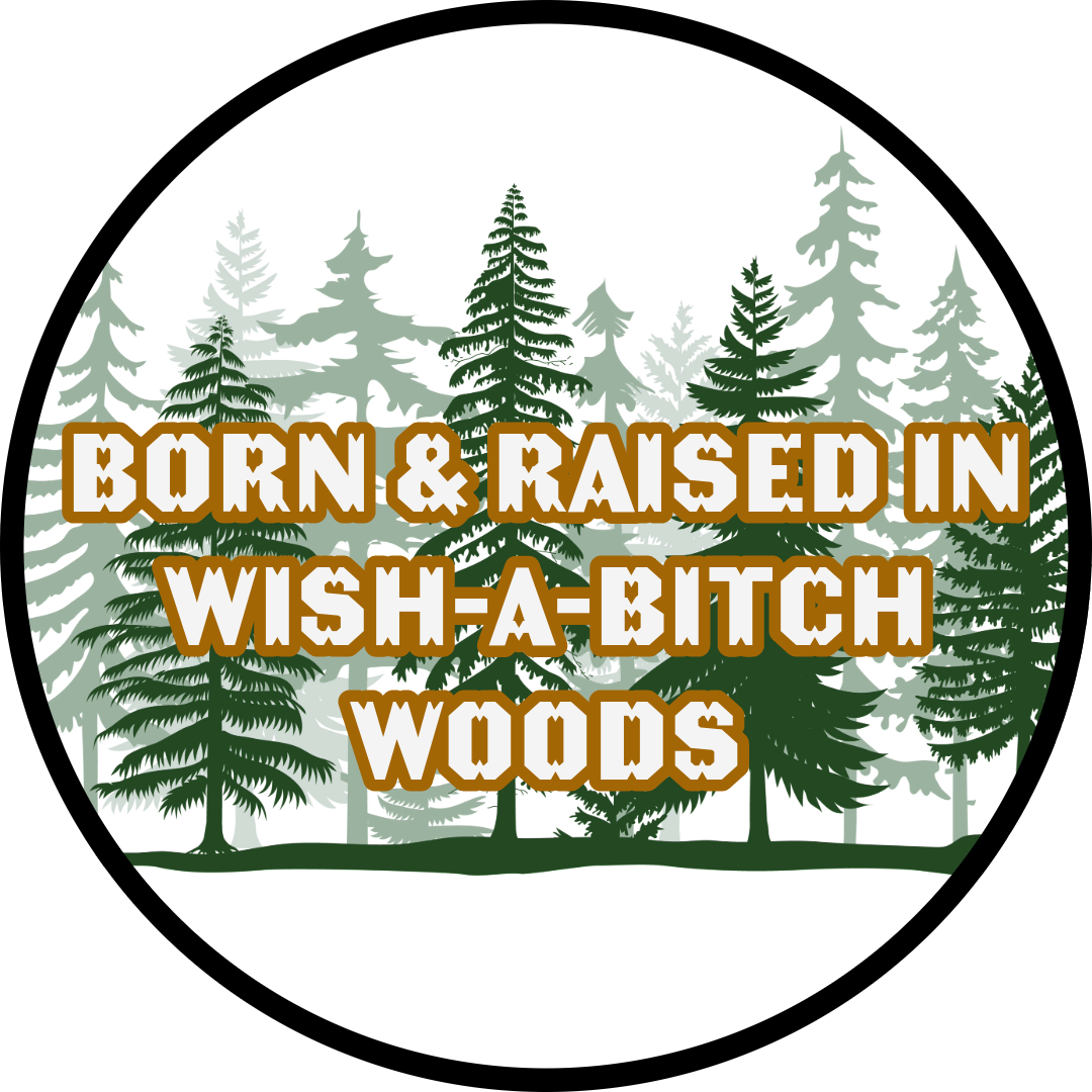 BORN AND RAISED IN WISH-A-BITCH WOODS SCENT SEEDS AIR FRESHENER