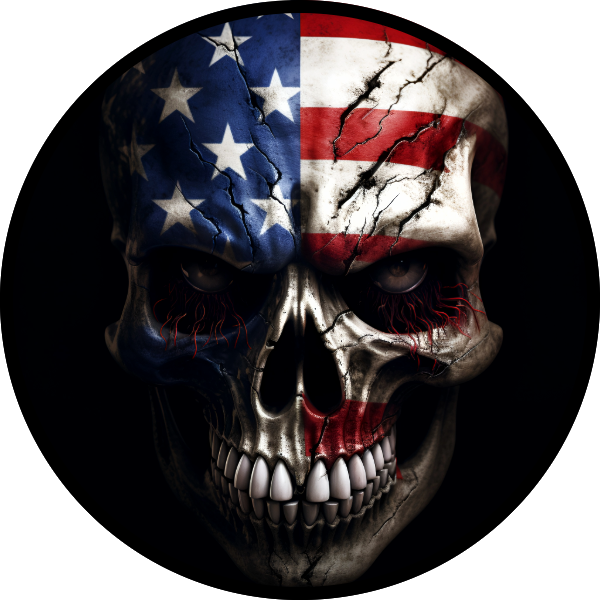 RED WHITE BLUE SKULL FLAG SCENT SEEDS AIR FRESHENER