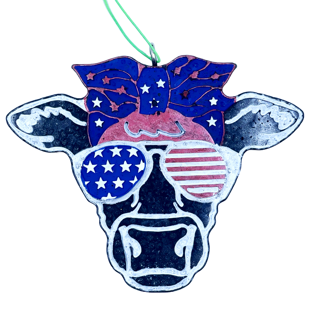 PATRIOTIC COW SCENT SEEDS AIR FRESHENER