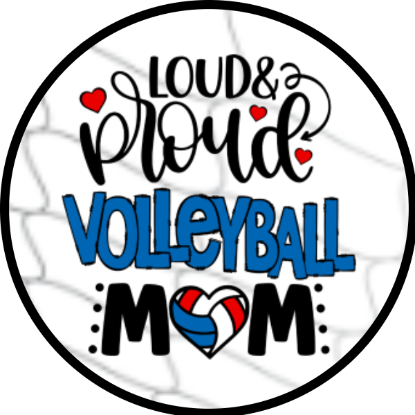 LOUD AND PROUD VOLLEYBALL MOM RED WHITE BLUE SCENT SEEDS AIR FRESHENER