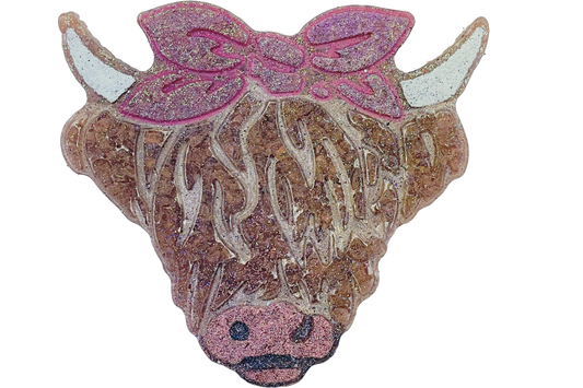 HIGHLAND COW WITH BOW SCENT SEEDS AIR FRESHENER