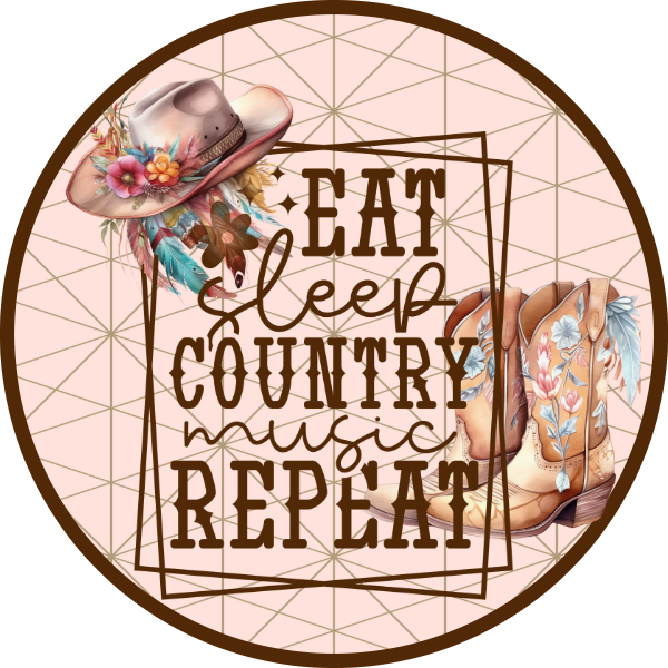 EAT SLEEP COUNTRY MUSIC REPEAT SCENT SEEDS AIR FRESHENER