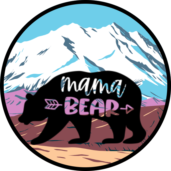 MAMA BEAR WITH MOUNTAINS SCENT SEEDS AIR FRESHENER