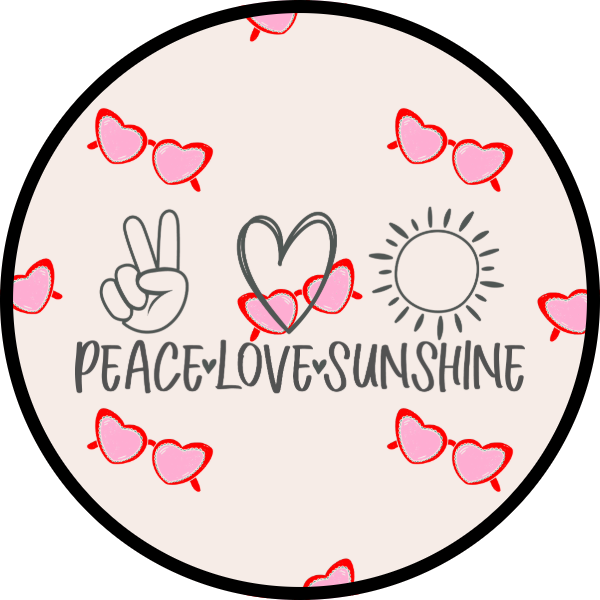 PEACE LOVE SUNSHINE WHITE