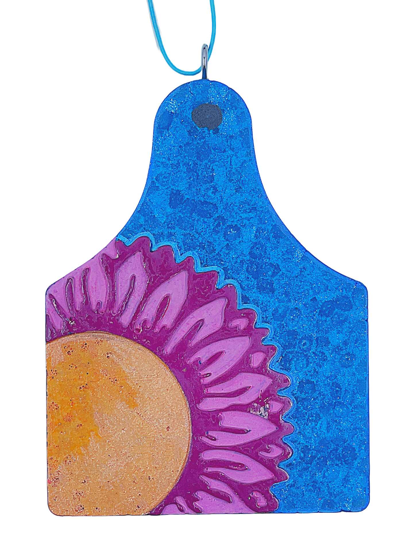 FLORAL COW TAG