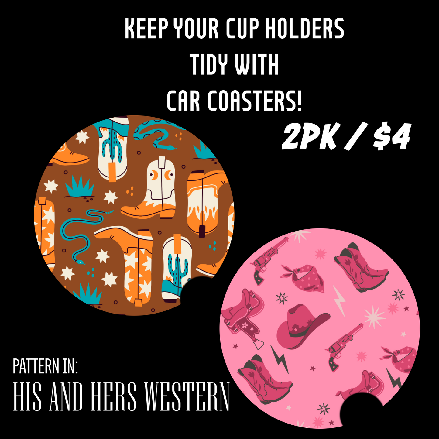 CAR COASTERS 2PK