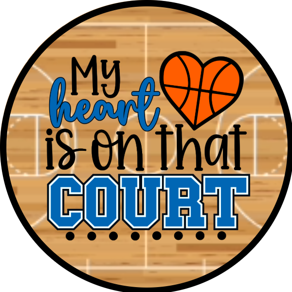 MY HEART IS ON THAT COURT BLUE / ORANGE SCENT SEEDS AIR FRESHENER