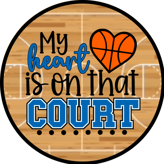 MY HEART IS ON THAT COURT BLUE / ORANGE SCENT SEEDS AIR FRESHENER