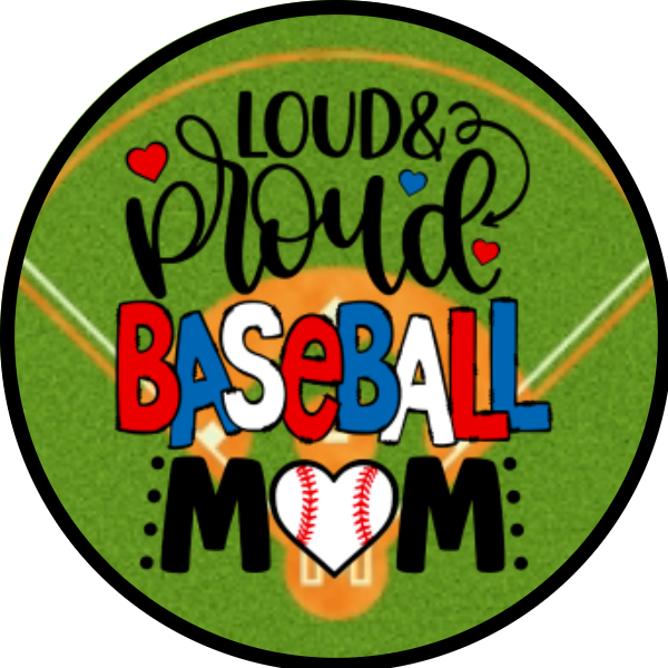 LOUD AND PROUD BASEBALL MOM RED WHITE BLUE SCENT SEEDS AIR FRESHENER