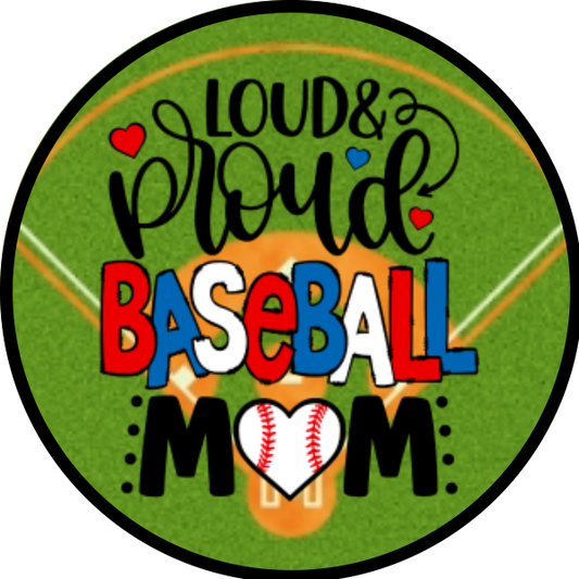 LOUD AND PROUD BASEBALL MOM RED WHITE BLUE SCENT SEEDS AIR FRESHENER