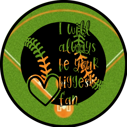 I WILL ALWAYS BE YOUR BIGGEST FAN HEART BLACK SCENT SEEDS AIR FRESHENER