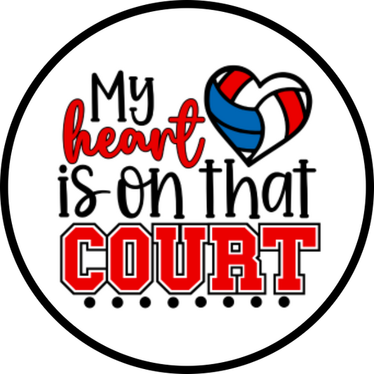 MY HEART IS ON THAT COURT RED WHITE BLUE SCENT SEEDS AIR FRESHENER