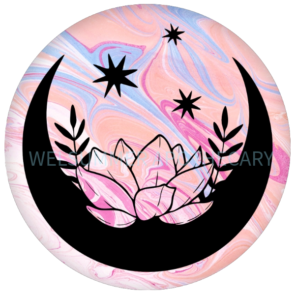 MOON LOTUS WITH CRYSTALS